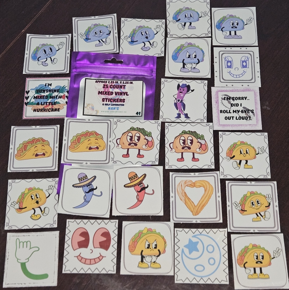 25 Count Vinyl Sticker Set - Picture 3 of 3
